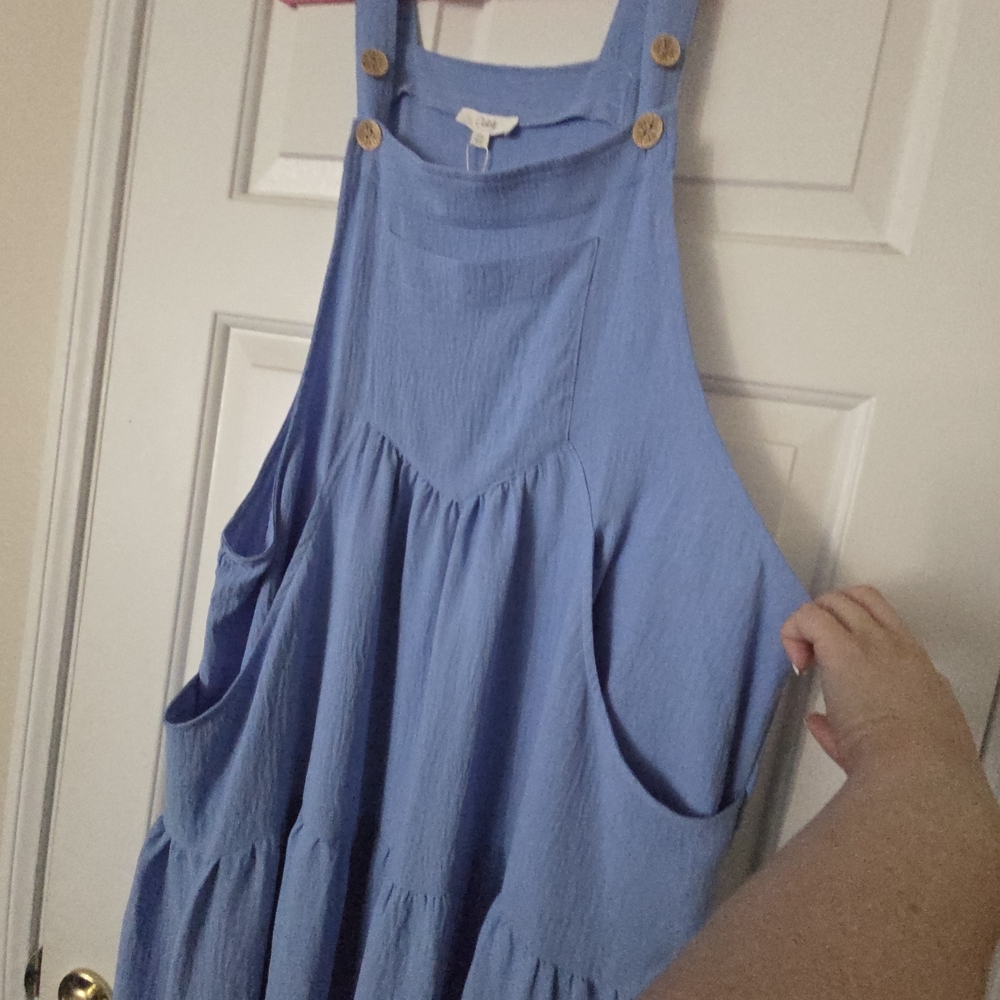 Oddi Light Blue Tiered Maxi Dress Size 3XL New With Tags